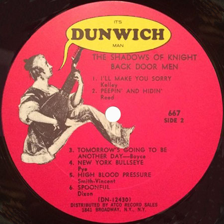 Shadows Of Knight LP Back Door Men mono label 2